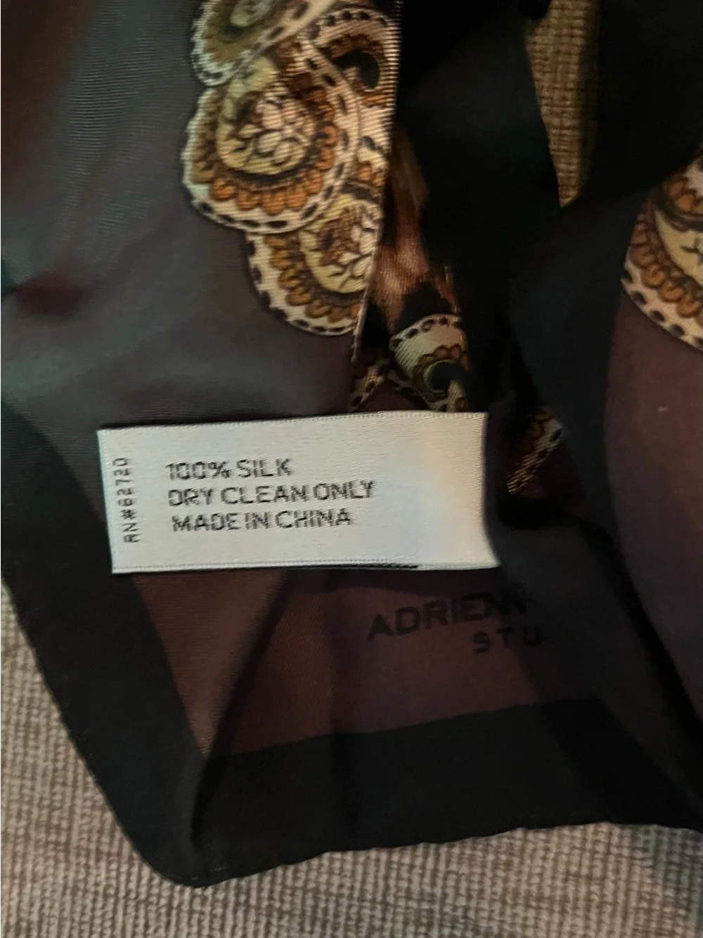 Adrienne Landau Studio 100% silk fall scarf animal print 11x53 rectangle